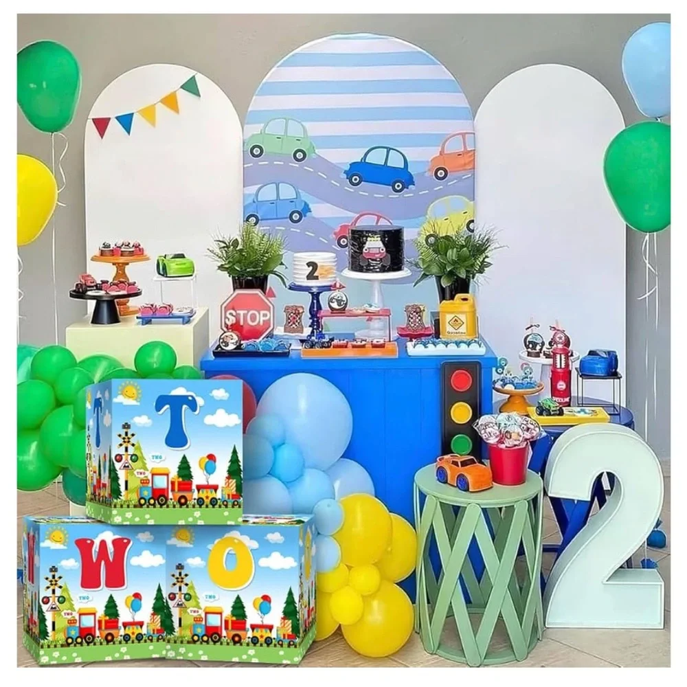 Chugga Chugga Two Two Balloon Boxes Train, 3 pc.,2nd Birthday Party Supplies